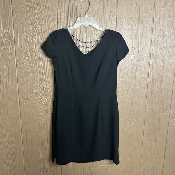 Warren Petites New York Black Dress Size 8 Petite Jewels Knee Length Formal - Picture 8 of 8